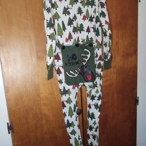Xmas onesie no peeking adult flapjack pjs
